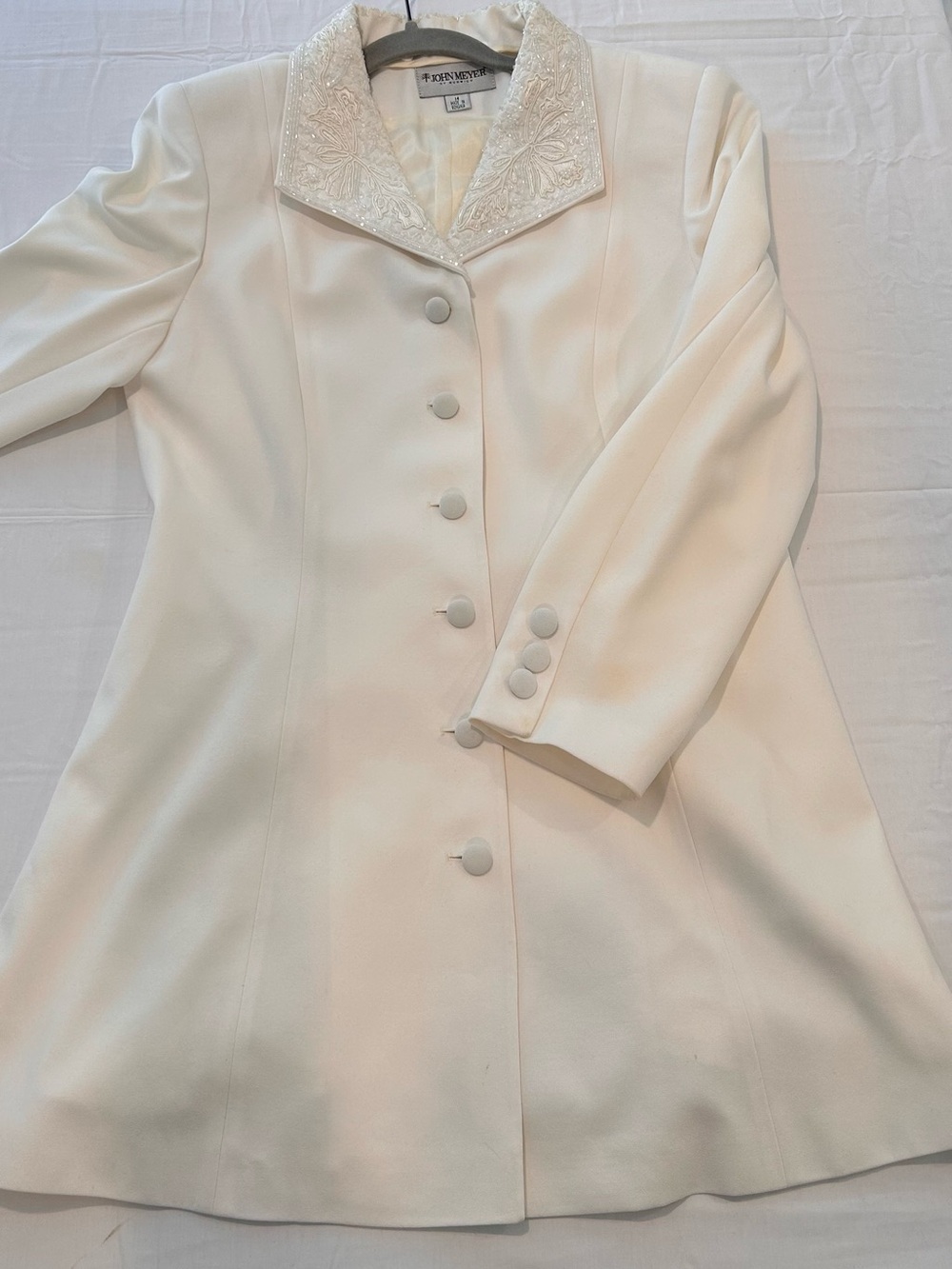 Vintage 80s/90s, John Meyer Beaded Bridal Church Jacket 
Soutache Embroidered